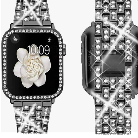 NEW Diamond Rhinestone Apple Watch Replacement Metal Band 40mm - Picture 2 of 3
